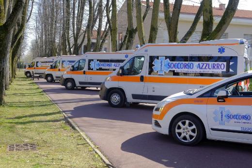 Alcuni mezzi di Soccorso Azzurro